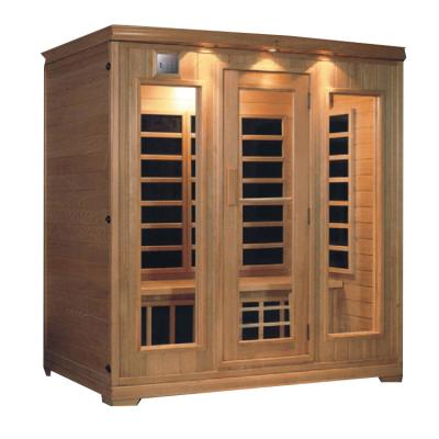 China Computer Control Panel Sauna Lightwave Sauna Room Far Infrared Wooden Steam Sauna Room With Control Panel for sale