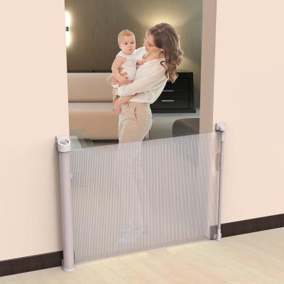 China Width 110 cm Baby Supplies Extension Metal Safety Baby Gate Child Safety Retractable Gates for Baby for sale