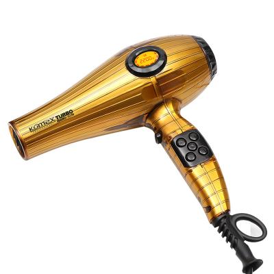 China Barber Tools Hair Dryer 2400W AC Motor Komex AC Motor Professional Ion Salon Touch Screen LCD Display Mode Low Noise for sale