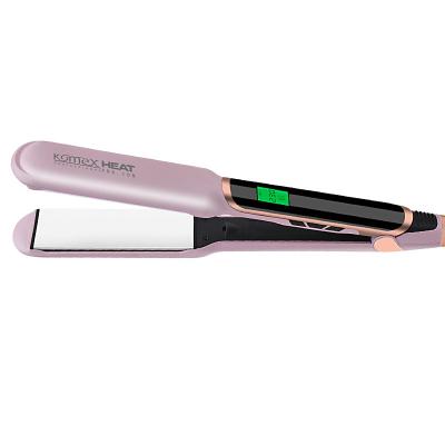 China 2021 Komex Saga 2021 Fashion Multifunctional Tourmaline Curler Hair Nano Hair Straightener and Flat Iron for sale