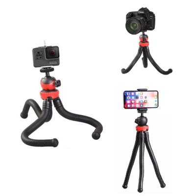 China 360 Degree Rotation+Tripod Portable Universal Octopus Selfie Tripod Stand Holder Large Flexible Phone Holder With Clip for sale