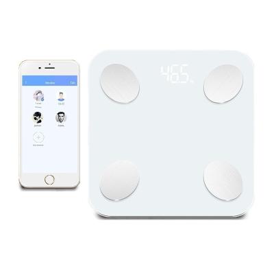 China With Smart Wireless Digital Adjustment Wireless Digital Way Fat Body Scale Tray BMI Composition Bathroom Scale for sale