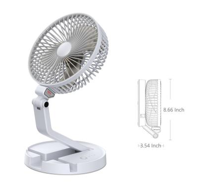 China Lamp Led Light Rechargeable Battery Operated Retractable Lamp 3 Gears Fan for sale