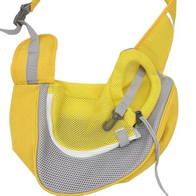 China Custom Breathable Viable Front Bag Mesh Cats Pet Carrier Mesh Dog Sling Carrier Bag For Outdoor Hand Free for sale