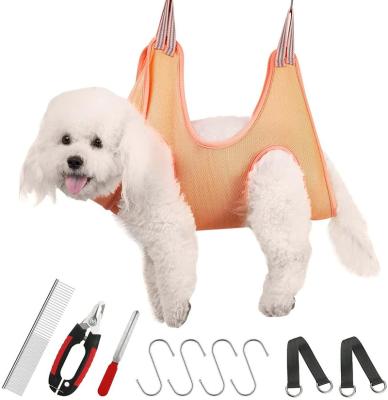 China 2022 New Pet Factory Large Stocked Medium Dog Stand Grooming Hammock Harness For Trimming Dog Grooming Aid for sale