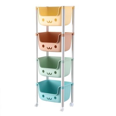 China Sustainable High cost performance  Design Modern Children Toy Storage Multi-Layer Plastic Modern Children Design Toy Storage for sale