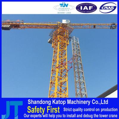 China 6T 150m Maximum height QTZ80-6010 Double-gyration hoist tower crane for sale