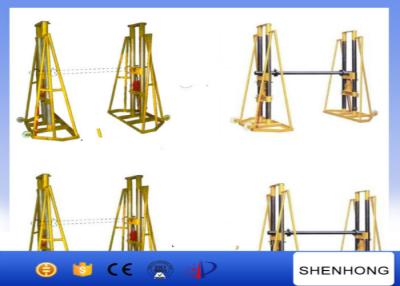 China Freistehende manuelle hydraulische Spule Jack der Kabel-Trommel-Steckfassungs-219Kg steht zu verkaufen