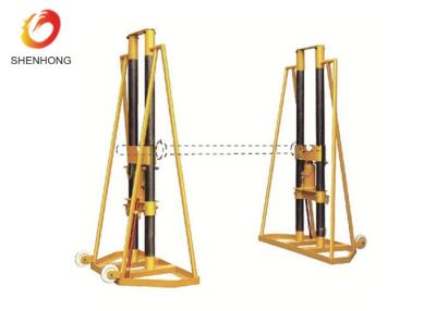 China 10 Tonnen-hydraulischer Kabel-Trommel-Steckfassungs-Kabel-Jack-Stand für freigebende Kabel zu verkaufen