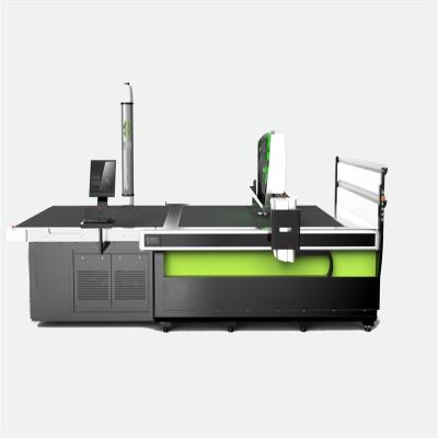 China Straight knife continuous up-down cutting car interior PU materials automatic garment cutting sofa clothing fabric cutting machine for sale