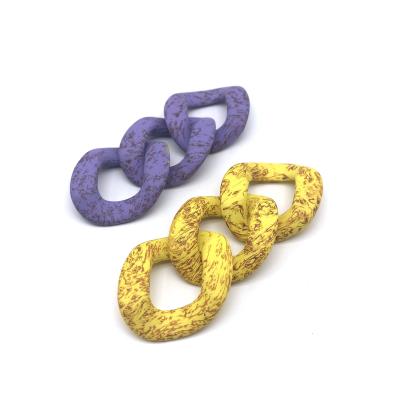 China Factory direct feel plastic spray paint charm accessories eco-friendly shoe chain shoe for sale