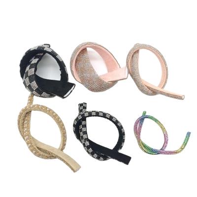 China Shoe Buckle Crystal Strip Rhinestone Rope For Garment Shoes Cotton Core Rope Faux Stone For Sandal Decoration for sale