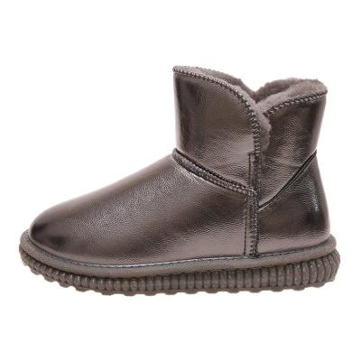 China Anti-odor 2021 new winter unique two color short-tube cotton boots with thick velvet to keep warm women boots for sale