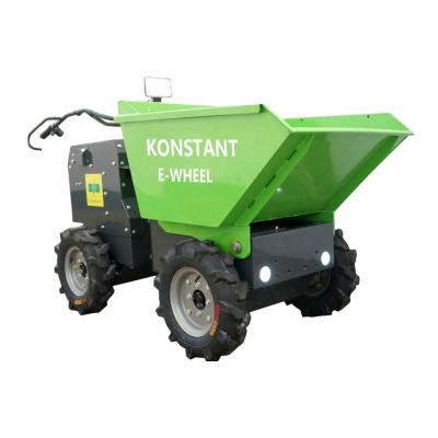 China KONSTANT FARMS CE Approved Mini Dumper 300ENP 4WD Electric Battery Powered Wheelbarrow Dumper For Construction for sale