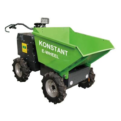 China Cultivate KONSTANT Mini Dumper Wheelbarrow Electric Hydraulic Battery Mini Dumper Agricultural Construction Machinery 300kg Electric Power for sale