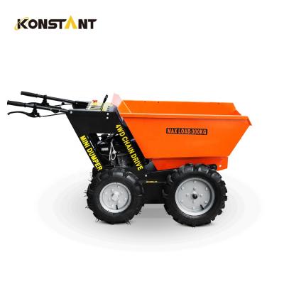 China Farms Factory KONSTANT Direct Hydraulic Mini Dumper Loncin B&S Honda Garden Dumper 300kgs Gasoline Powered Wheelbarrow for sale