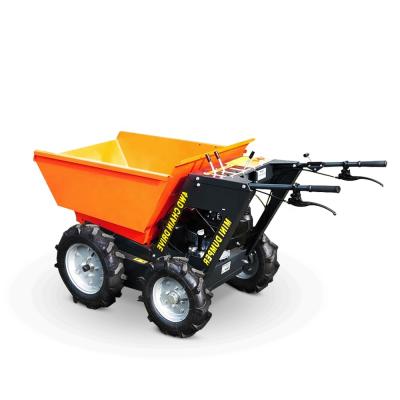 China Building Material Shops Large Capacity 4 Stroke Mini Engine 4WD Agriculture Hydraulic Unleaded Gasoline Dumper for sale