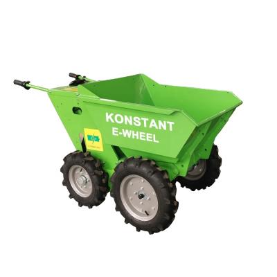 China Raises KONSTNAT Mini Dumper Function Motor Wheel Barrow Wheel Electric Hydraulic Tilting Loader Mini Dump Truck 4x4 for sale