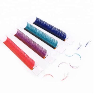 China Blooming Different Colored Eyelashes  One Second Fan Lashes CC Curl DD Curl for sale