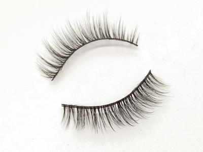 China Cruelty free vegan faux mink eyelashes 3d silk lashes for sale