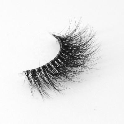 China Makeup Natural Mink Lashes Durable D Curl Mink Lashes Full Strip Hand Made for sale