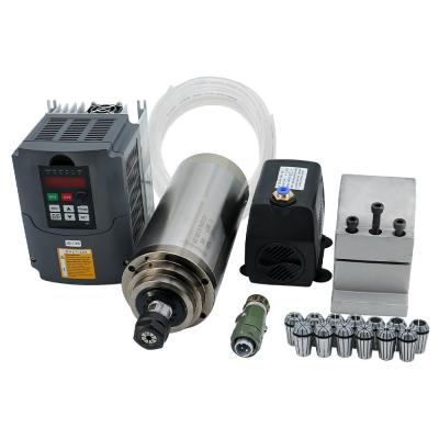 China Water Cooled VFD Cnc Spindle Motor Kits 3KW 220V 24000rpm ER20 Collets for sale