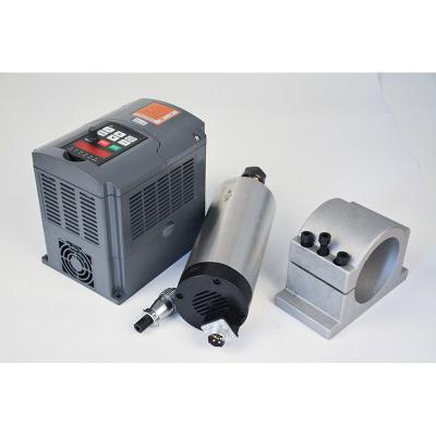 China Air Cooling CNC Spindle Motor 2.2KW ER20 HY Inverter 80mm Clamp For Wood Engraving for sale