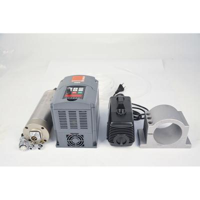 China US Stock 2.2KW Kit de fuso refrigerado a água ER20 24000rpm Com 2.2KW VFD Inverter 80mm pinça à venda