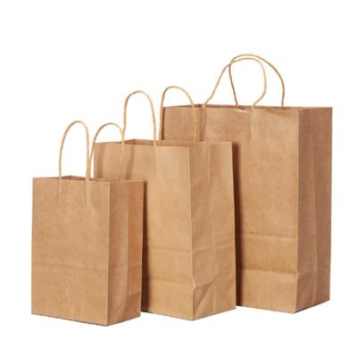 China Recyclable Custom Printing Logos Customer Kraft Paper Bag for sale