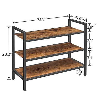 China Multifunctional 3 Tiers Shoe Rack Shoe Rack Expandable Stackable Storage Rack for sale