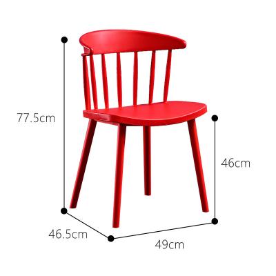 China Minimalist Custom Plastic Chairs Scandinavian Dining Chairs Cafe Back Chairs for sale