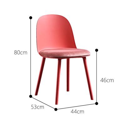 China Minimalist Scandinavian Dining Chairs Plastic Office Chairs Design Sense Makeup Chair for sale