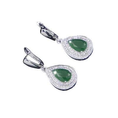 China Emerald Zircon Women Accesories Jewelry Created by Vintage Sets for Ladies Party Gift for sale