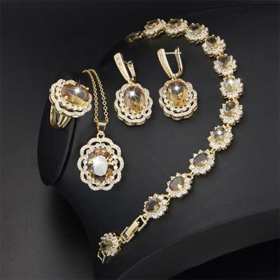 China CLASSIC Color Changing Stone Fine Shape 925 Sterling Silver Wedding Jewelry Set for sale