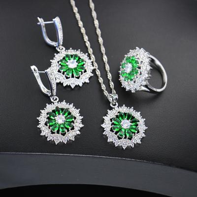 China Romantic Necklace Fashion Star Stud Earrings Female Necklace Set Jewelry Four Leaf Clover Flower Weekly Shaped OEM 925 Korean Silver for sale