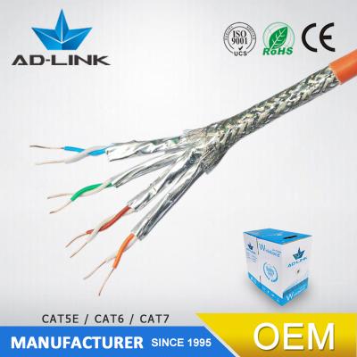 China High speed Elecommunication/CCTV/Computer s/ftp patch cord cat7 22awg 23awg pure copper CCA 100m for sale