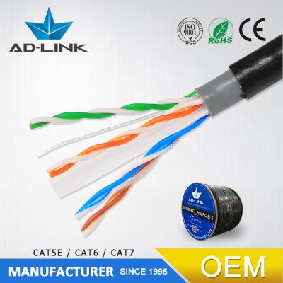 China Outdoor Telecommunication/CCTV/Computer Cat 6 Wired Network Dual Jacket PE Insulated LAN Cable for sale