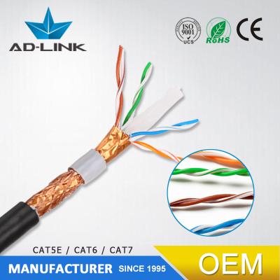 China Outdoor Telecommunication/CCTV/Computer sftp cat6a fire cable LAN cable CMR CMP CMX rated 500m/drum for sale