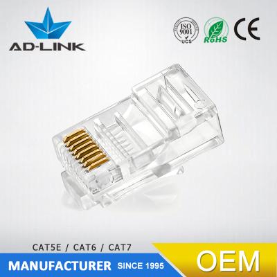 China RJ45 PCB Socket CAT6 Unshielded / Shielded Crystal Connector Network Cable Connectors for sale