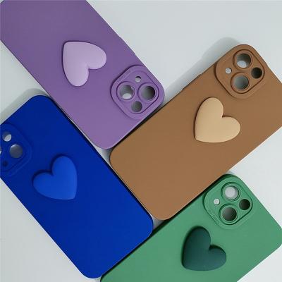 China Simple Designer Love Shockproof Hot Selling Mobile Phone Case Suitable For iPhone12/13Pro Max for sale