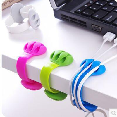 China Free Shipping Japan and Korea Desktop Cord Holder Cable Clamps Shelf Earphone Fixed Clamps Cable Holder Cable Organizer for sale