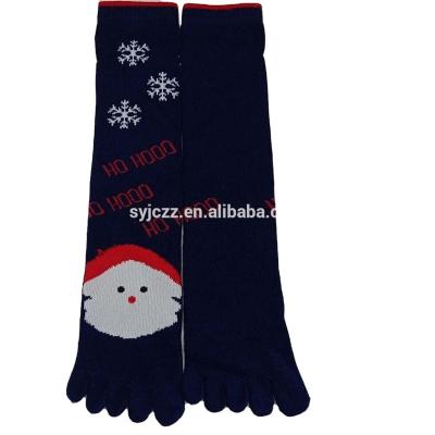 China Antibacterial Christmas Gift Cotton Five Toe Funny Animal Sock for sale