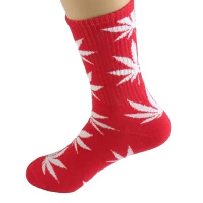 China Leisure Street Hip Hop Antibacterial Maple Leaf Socks Mens Socks for sale