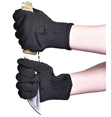 China 53%polyester stainless steel anti cuti butcher gloves for meat cutting for sale