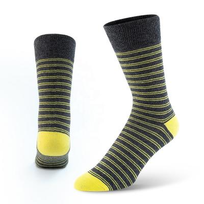 China Custom High Quality OEM Logo Polyester Crew Men Socks China Factory Manufacture LOW MOQ Stripe Cotton Antibacterial Men Socks for sale