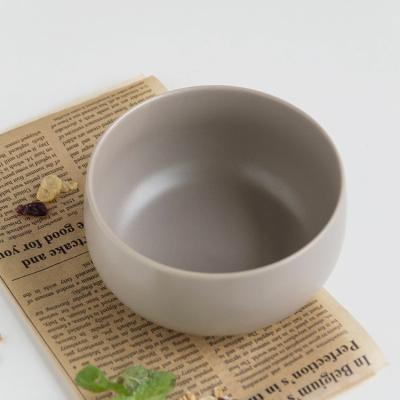 China Disposable Nordic Style Simple Life Round Ceramic Matte Glazed Soup Bowl for sale