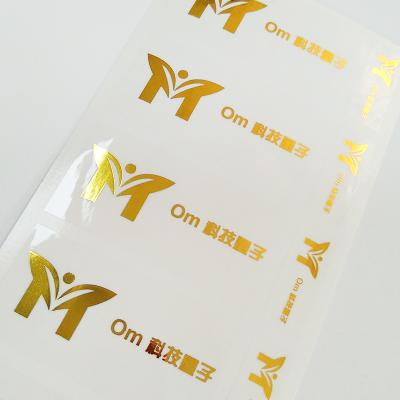 China Matte Gold /Sliver Waterproof Customized Glossy Adhesive Embossed Foil Sticker Embossed Labels for sale