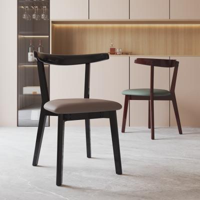 China Factory Adjustable Home Furniture Wholesale Modern Wooden Restaurant (Height) Solid Wood Dining Chairs for sale