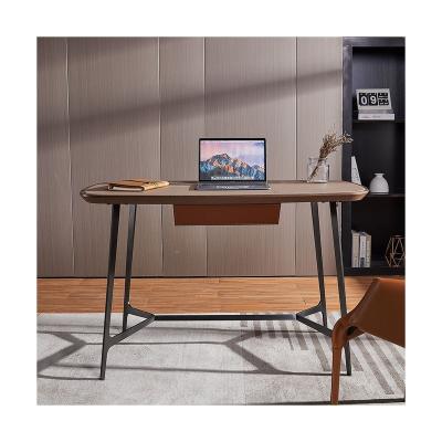 China Modern simple modern office furniture leather style multifunctional desks with drawers for sale