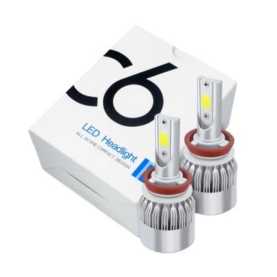 China RedSea Led Chips Factory Wholesale Auto Led Headlight Bulbs H1 H3 H4 H7 9005 9006 COB Headlight C6 Bulbs Universal 9012 Headlamp for sale